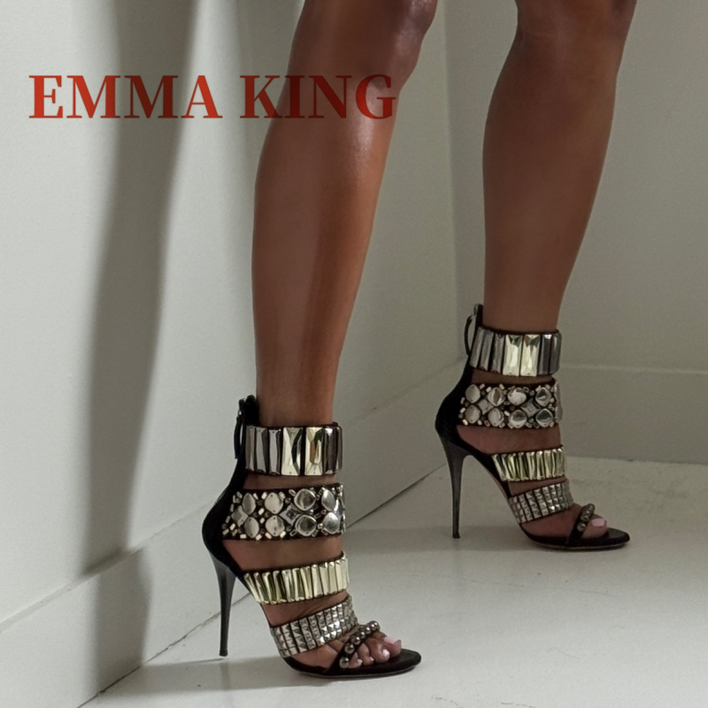 Black Embellished Ankle Strap  - Summer Clothing Stores review and price