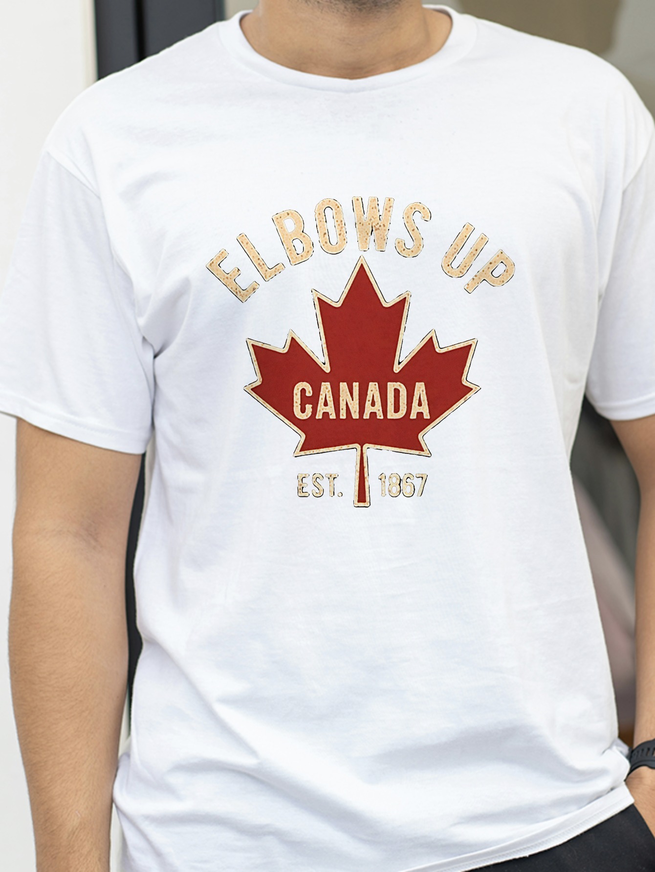 Elbows Up Canada T-shirt for M - Summer Clothing Women Canada review and price