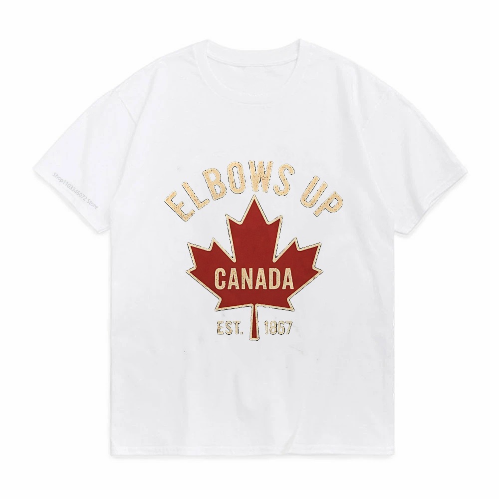 Elbows Up Canada T-shirt for M - Summer Clothing Women Canada review and price